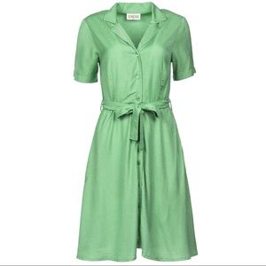 Unique Vintage Repro Circus Fay Pindot Dress